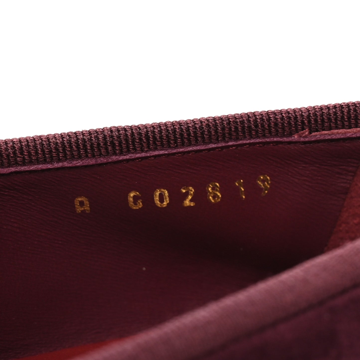 Suede Patent Calfskin Cap Toe CC Ballerina Flats 39 Burgundy