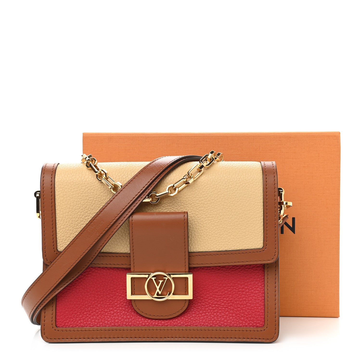 Louis Vuitton Taurillon Dauphine MM Panama Scarlet 11 of 11