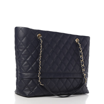 Chanel Caviar Quilted Rolled Up Tote Navy 3 of 11