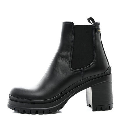 Prada Vitello Montana Lug Sole Chelsea 55mm Boots 37 Black 1 of 8