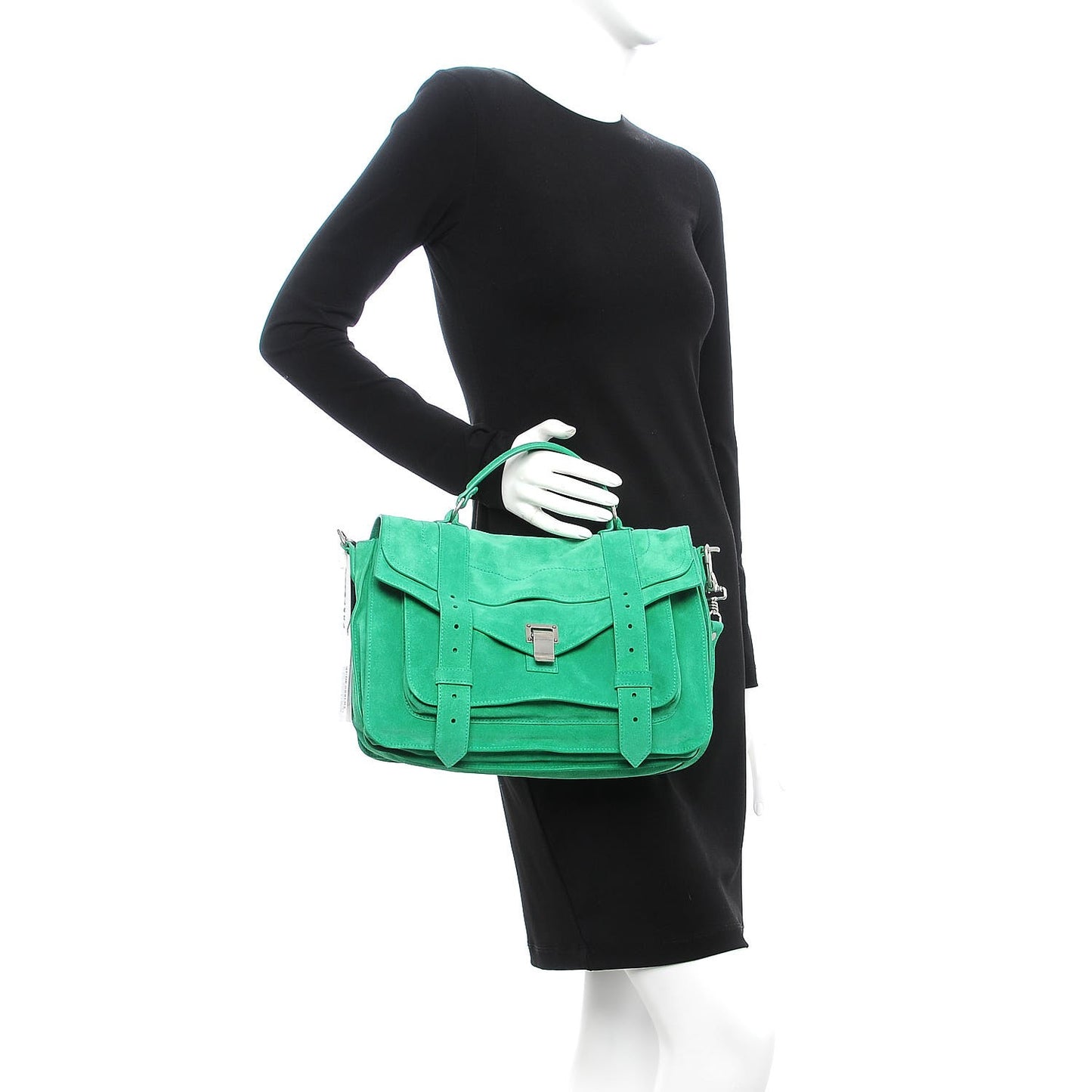 Suede Medium PS1 Satchel Aloe