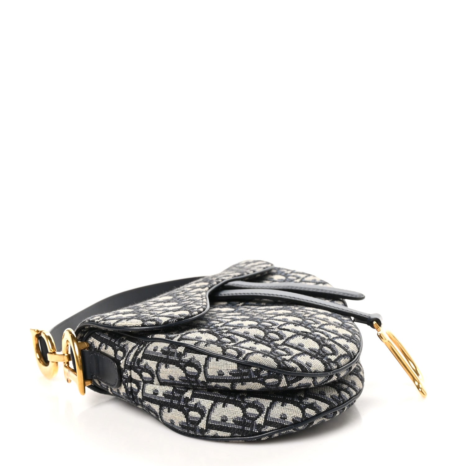Christian Dior Oblique Saddle Bag Blue 4 of 10