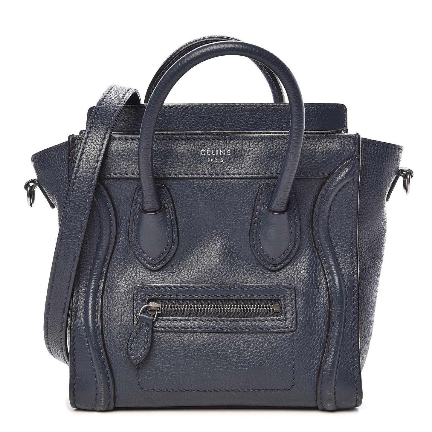 Drummed Calfskin Nano Luggage Orage
