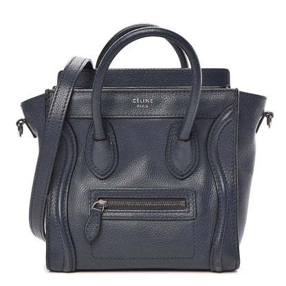 Celine Drummed Calfskin Nano Luggage Orage 1 of 10