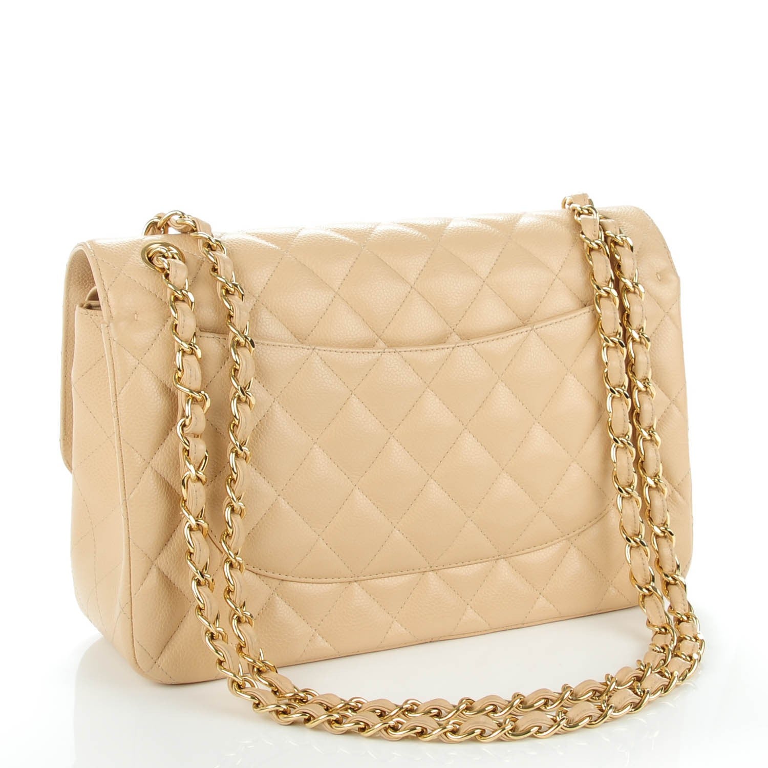 Chanel Caviar Quilted Jumbo Double Flap Beige Clair 3 of 11