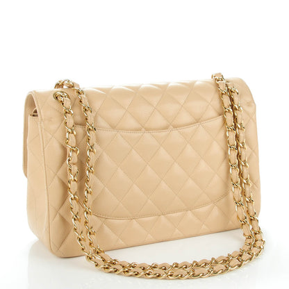Chanel Caviar Quilted Jumbo Double Flap Beige Clair 3 of 11