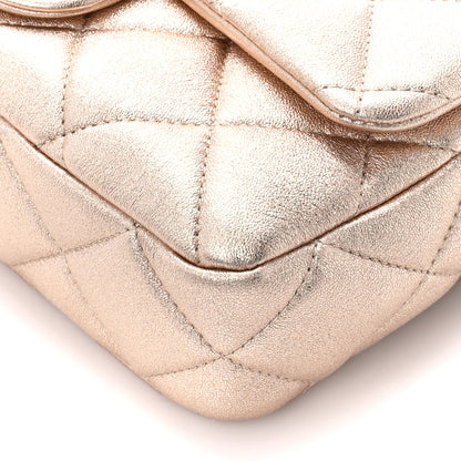 Chanel Metallic Lambskin Lacquered Quilted Small Flap Gold 11 of 12
