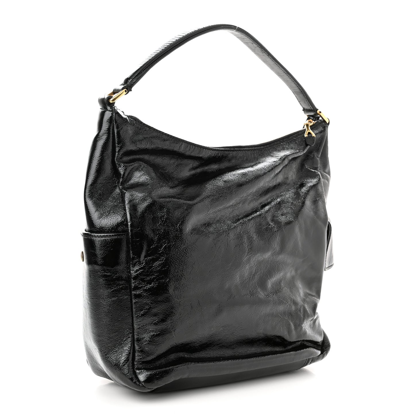 Patent Multy Medium Hobo Bag