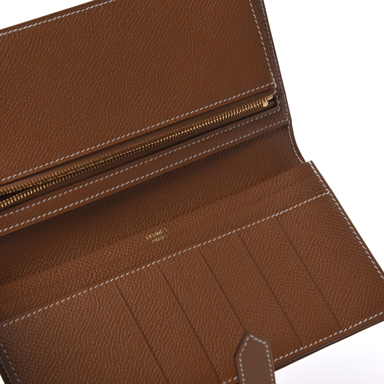 Hermes Epsom Bearn Gusset Wallet Gold 5 of 7