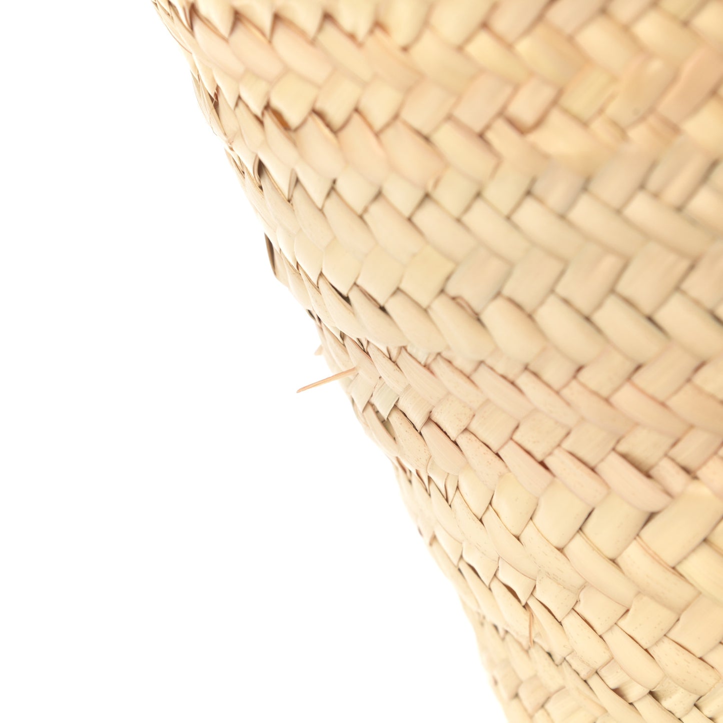 Raffia Calfskin Triomphe Teen Panier White