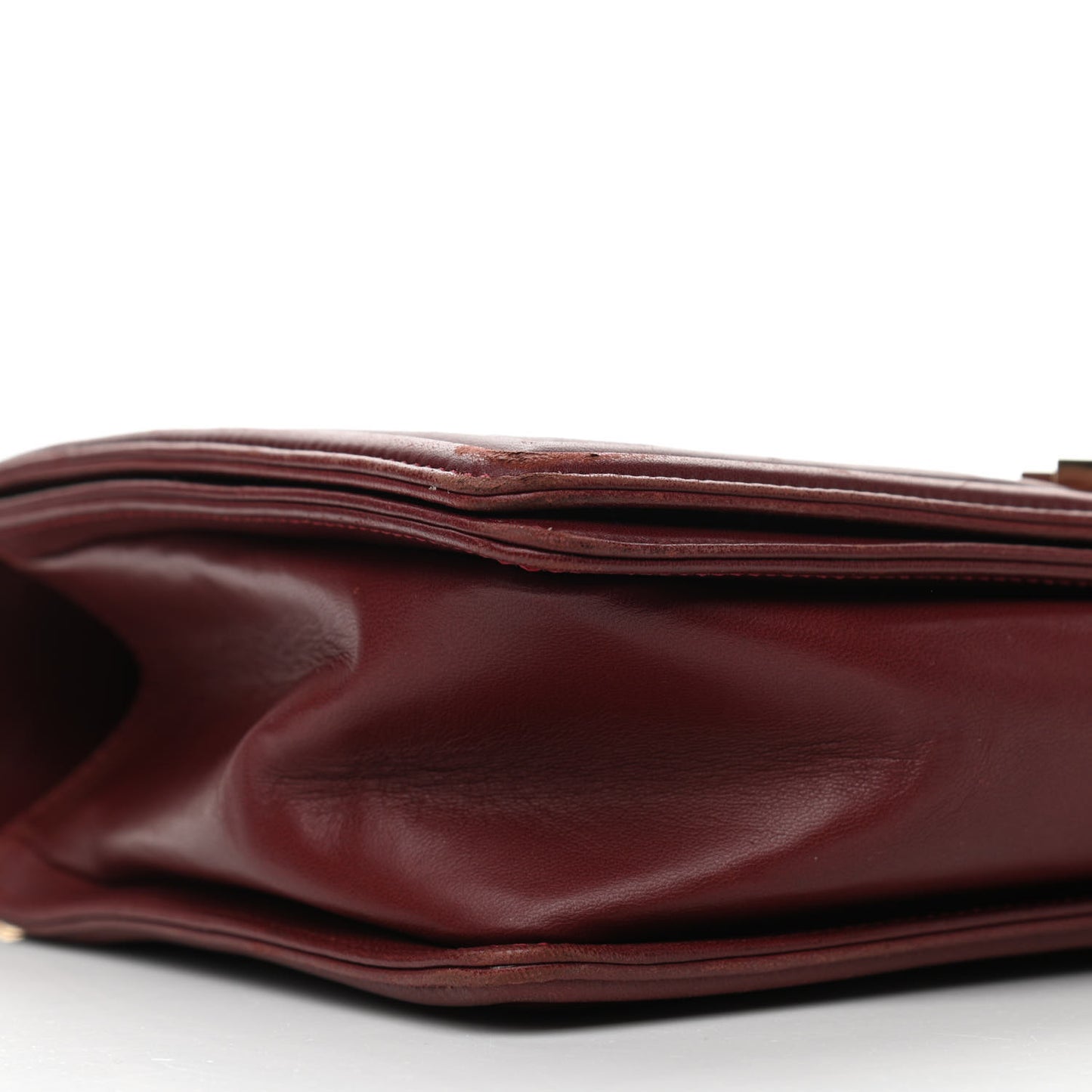 Lambskin Quilted New Medium Boy Flap Dark Red