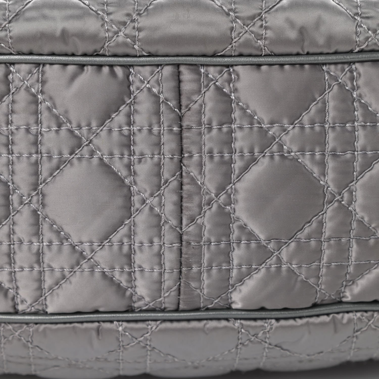 Christian Dior Satin Cannage Charming Hobo Grey 11 of 15