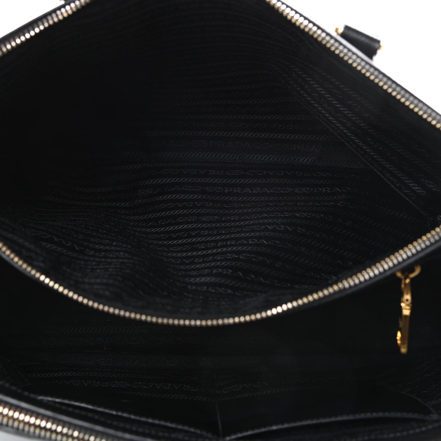 Saffiano Large Galleria Double Zip Tote Black