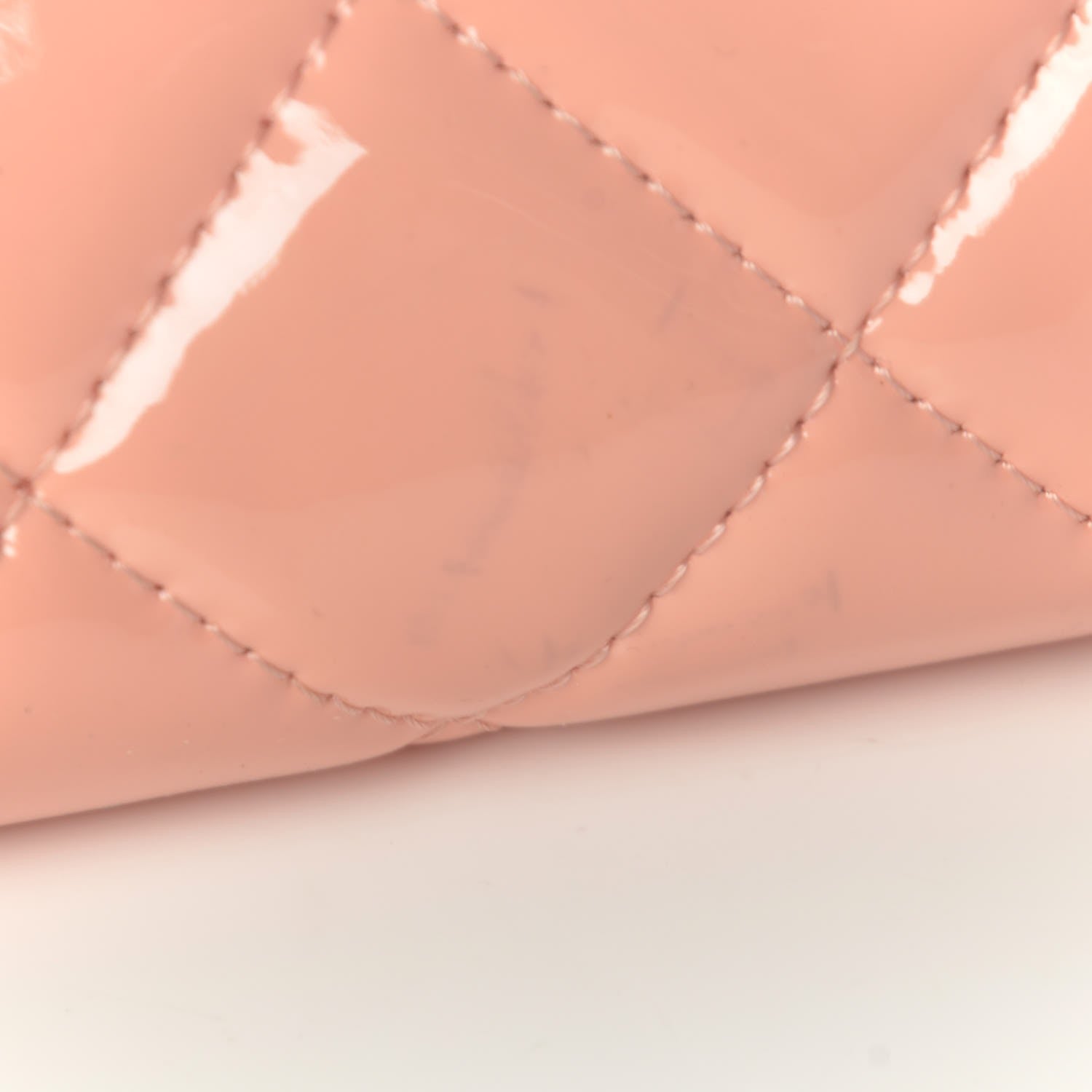 Chanel Patent Quilted Clutch With Chain Flap Light Pink 10 of 15