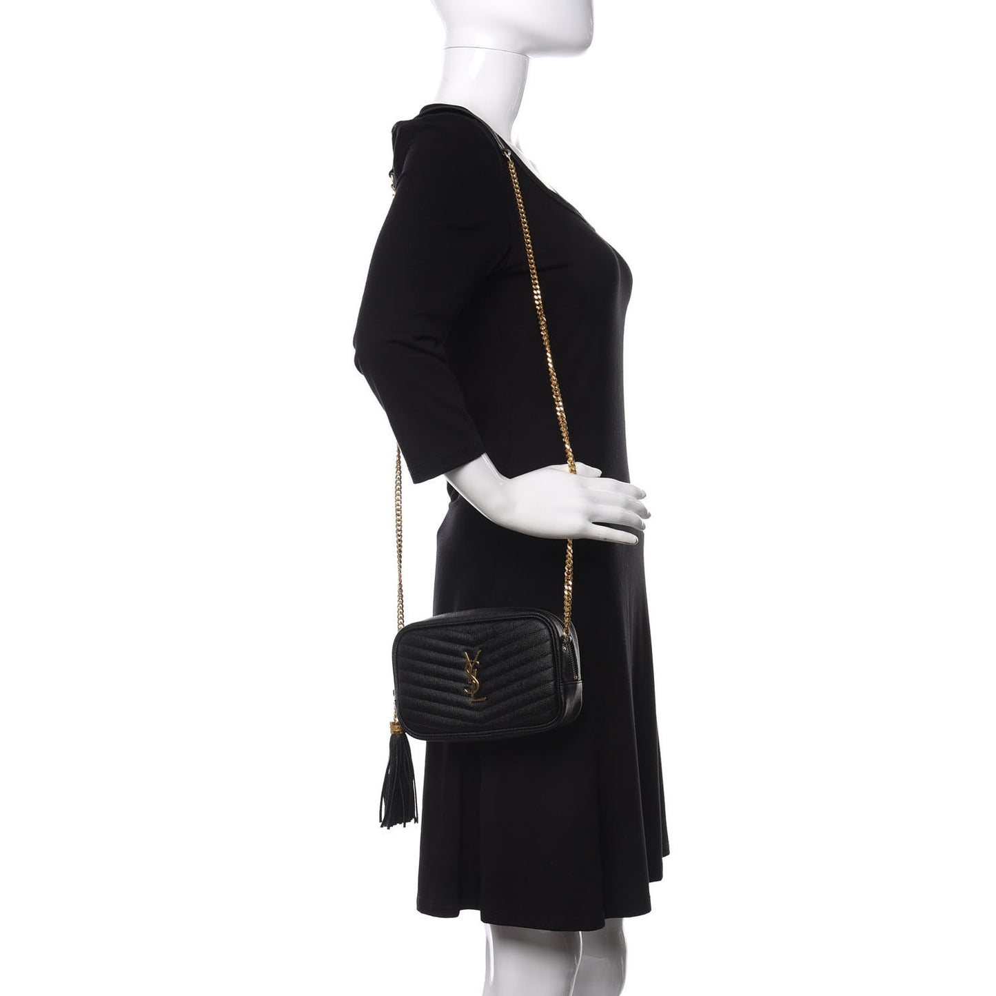 Grain De Poudre Matelasse Monogram Mini Lou Camera Bag Black