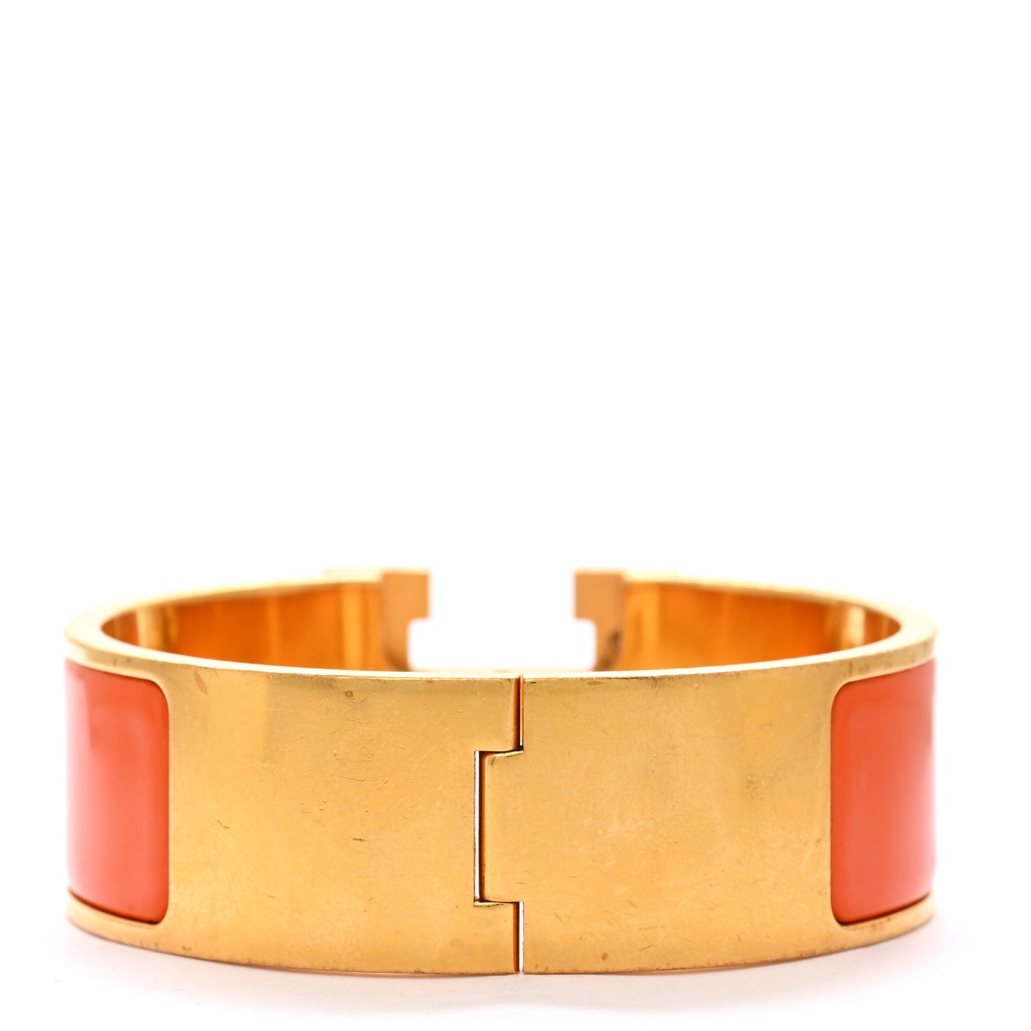 Enamel Wide Clic Clac H Bracelet PM Orange