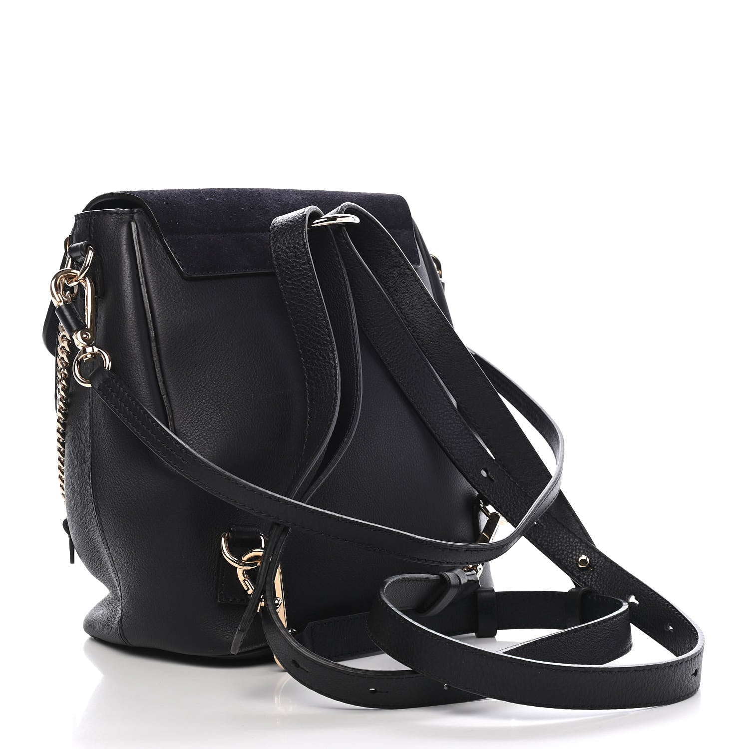 Chloe Suede Calfskin Small Faye Backpack Black 2 of 8