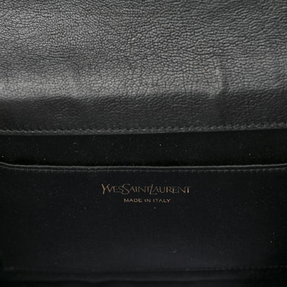 Saint Laurent Calfskin Monogram Large Belle De Jour Clutch Black 6 of 8