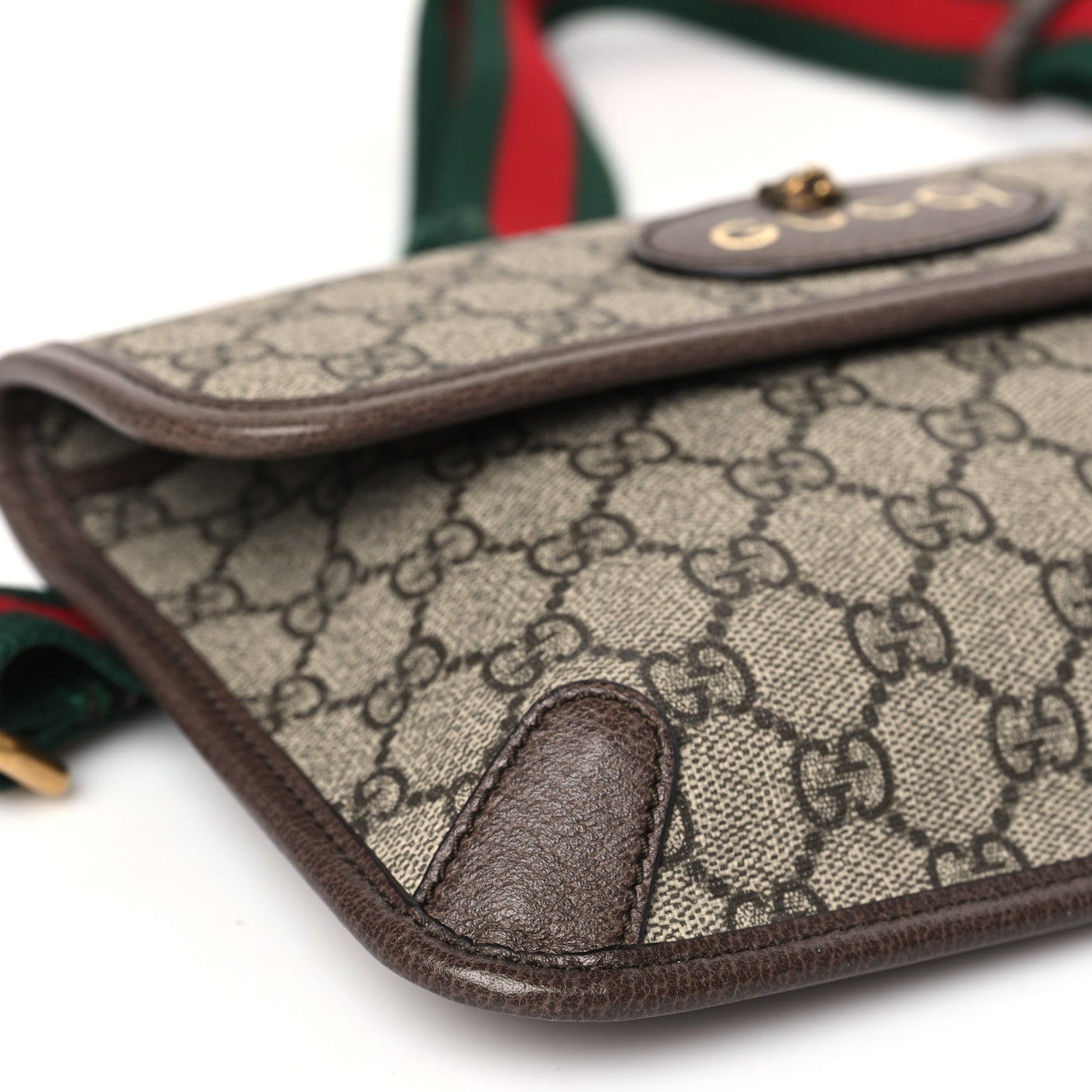 Gucci GG Supreme Monogram Neo Vintage Web Belt Bag Brown 8 of 9