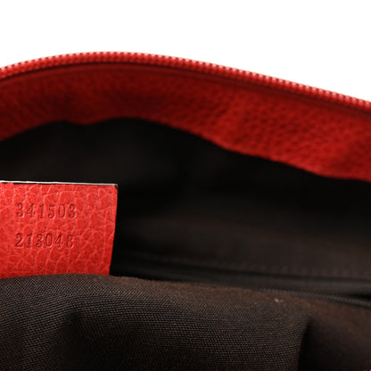 Gucci Pebbled Calfskin Medium GG Convertible Dome Satchel  Red 7 of 10