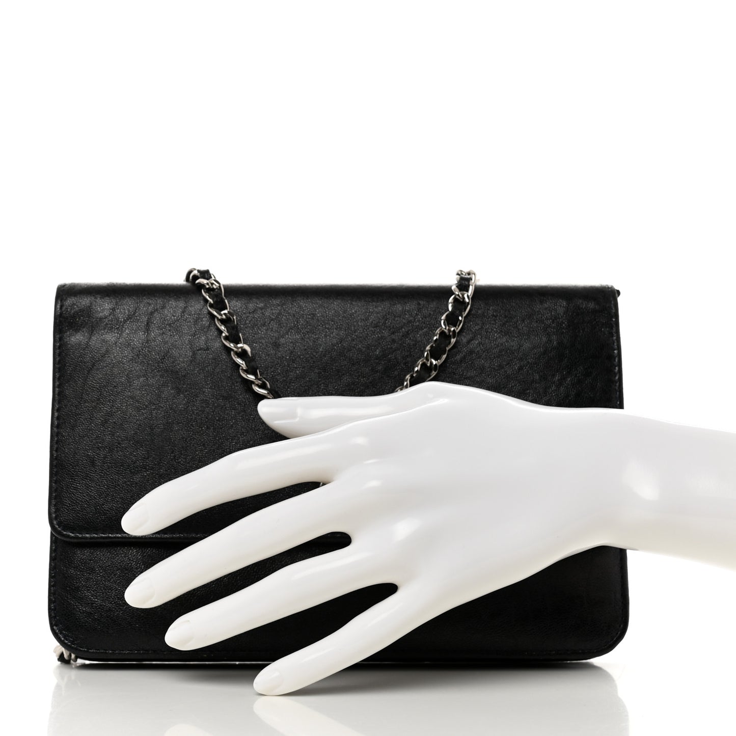 Goatskin Wallet On Chain WOC Black