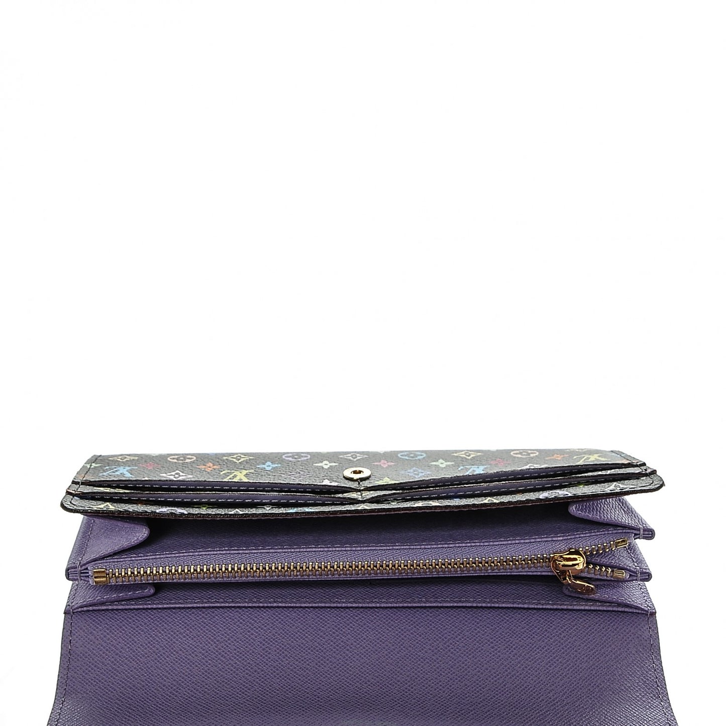 Monogram Multicolor Sarah Wallet Black Violet