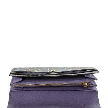 Louis Vuitton Monogram Multicolor Sarah Wallet Black Violet 7 of 7
