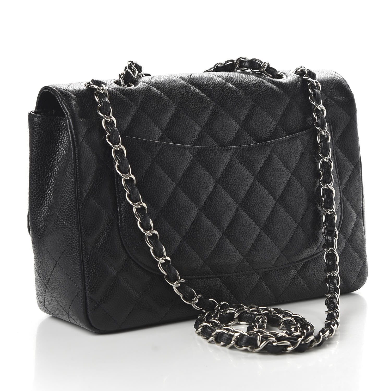Chanel Caviar Quilted Jumbo Single Flap Black 3 of 11
