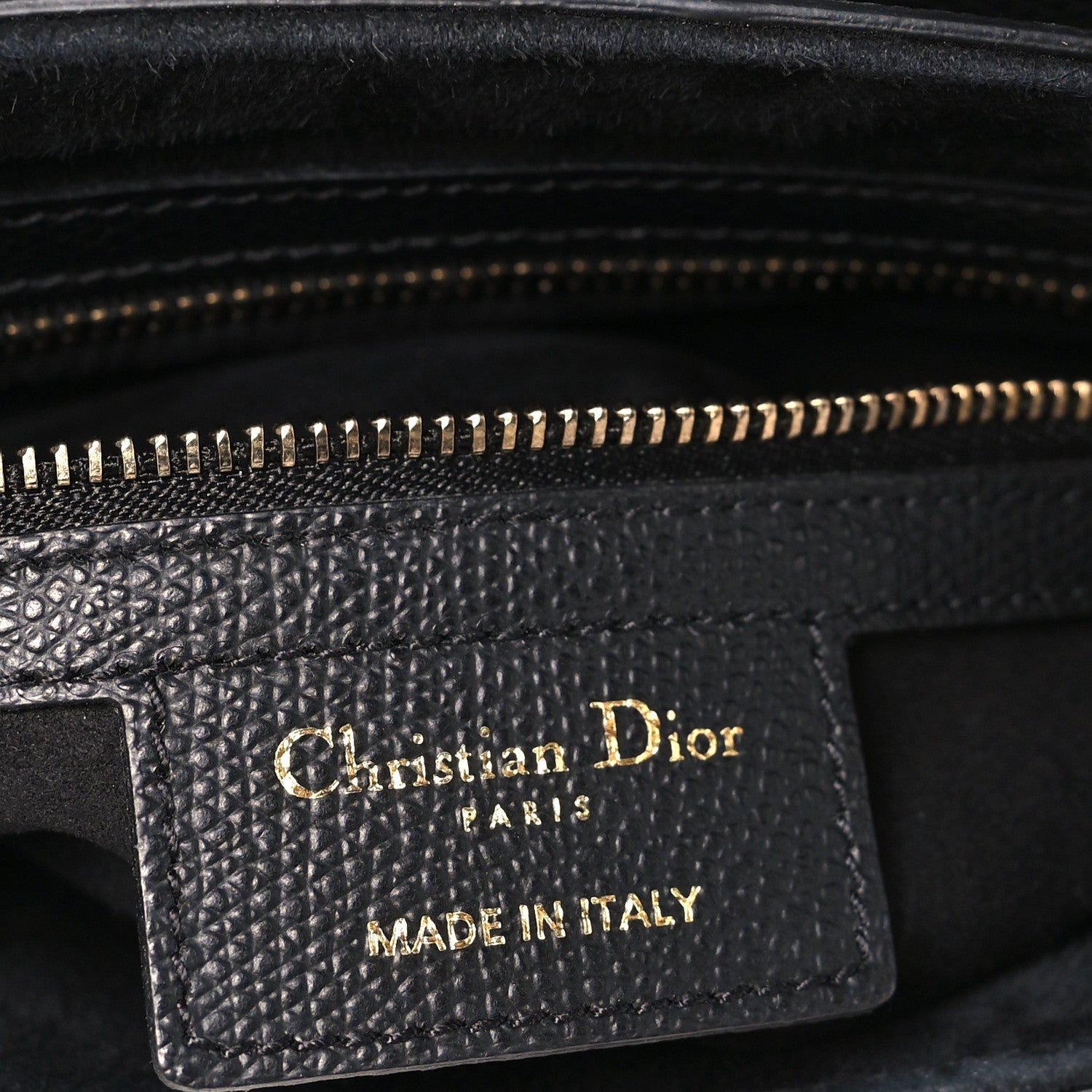 Christian Dior Grained Calfskin Saddle Bag Black 5 of 9