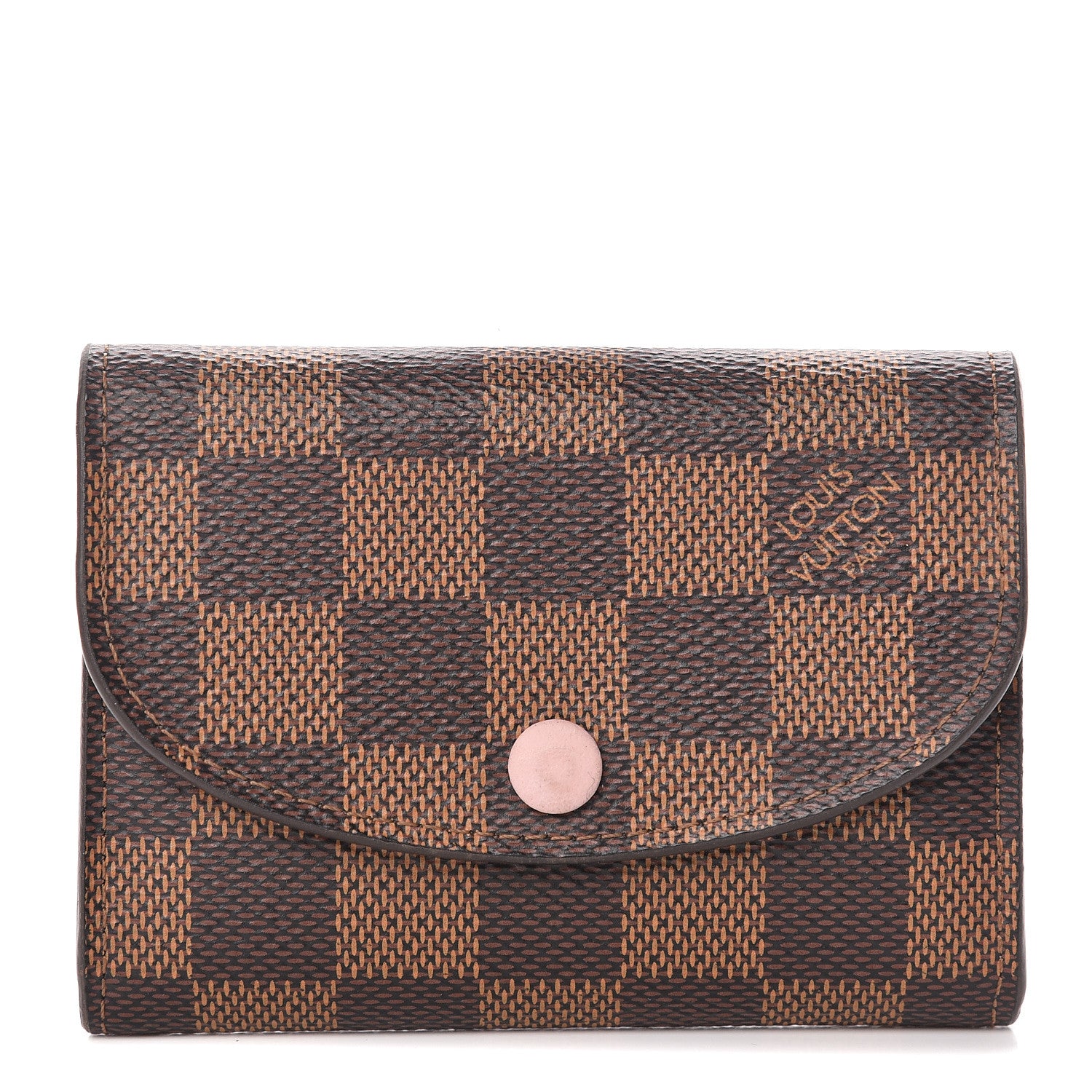 Louis Vuitton Damier Ebene Rosalie Coin Purse Rose Ballerine 1 of 12