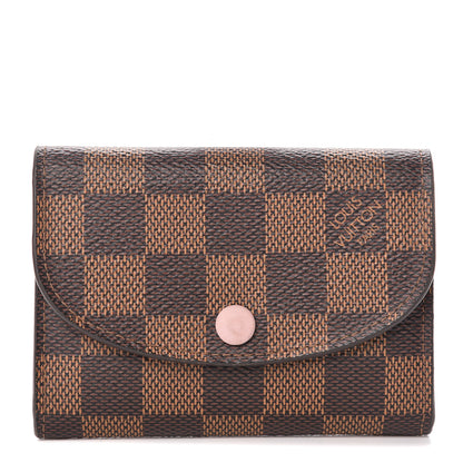 Louis Vuitton Damier Ebene Rosalie Coin Purse Rose Ballerine 1 of 12