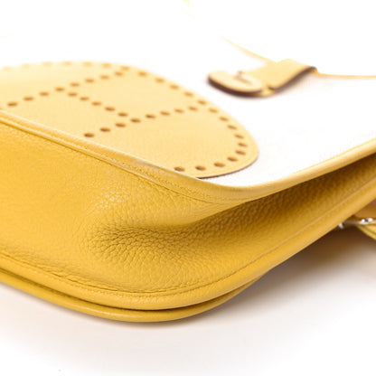 Hermes Toile Taurillon Clemence Evelyne III GM Jaune 9 of 9