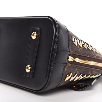Louis Vuitton Monogram Macassar Studded Alma BB 7 of 9