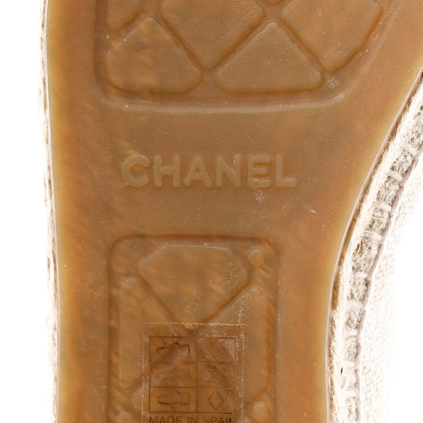 Toile Sequin CC Espadrilles 42 Beige Black