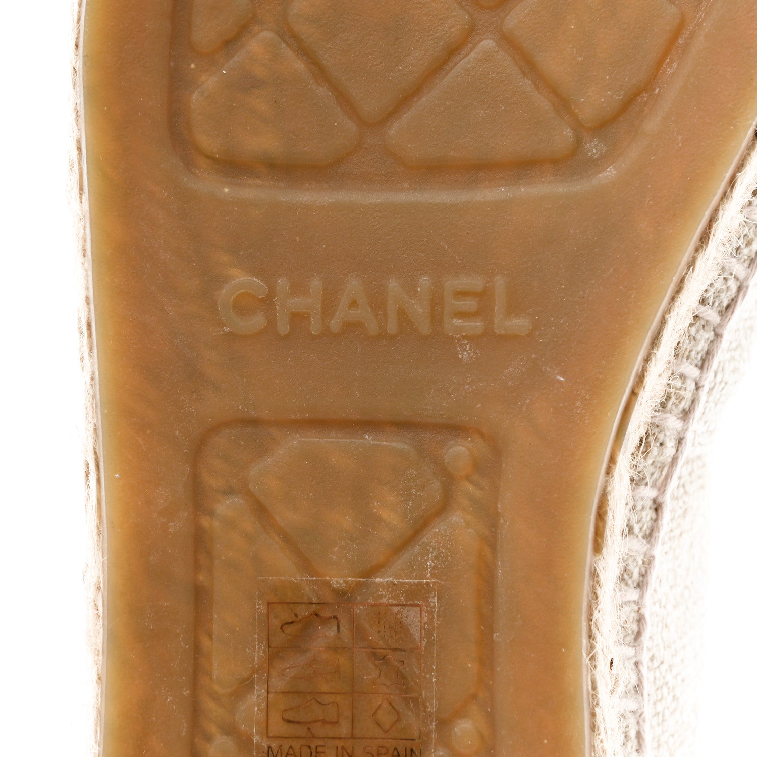 Chanel Toile Sequin CC Espadrilles 42 Beige Black 8 of 8