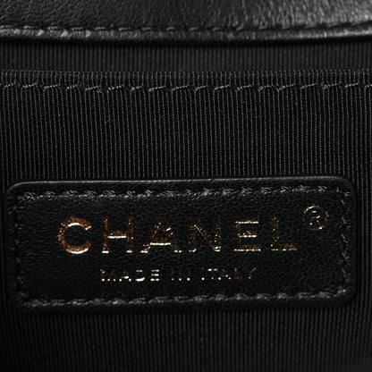 Chanel Calfskin Chevron Quilted Medium Boy Flap Black 5 of 9