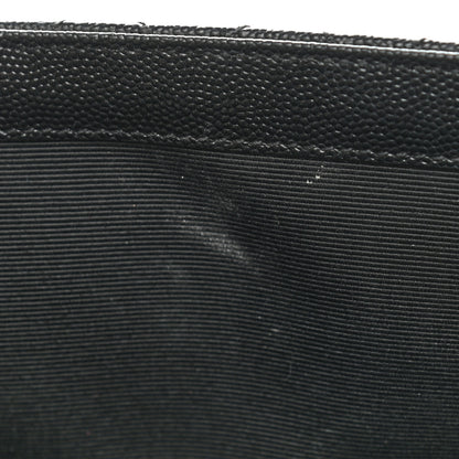 Saint Laurent Grain De Poudre Textured Mixed Matelasse Large Triquilt Monogram Monochrome Satchel Black 14 of 14