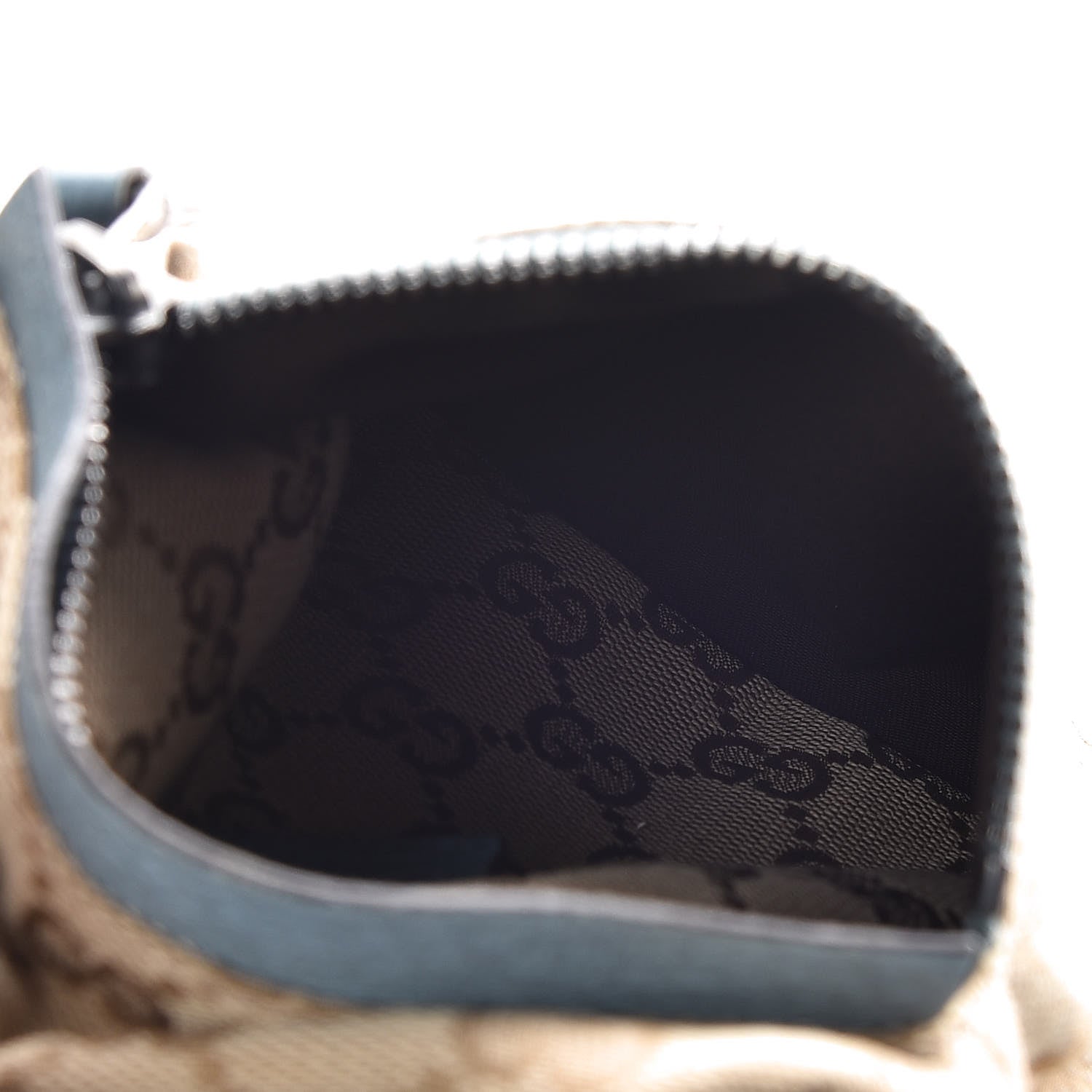 Gucci GG Monogram Web Double Pocket Belt Bag Blue 7 of 13