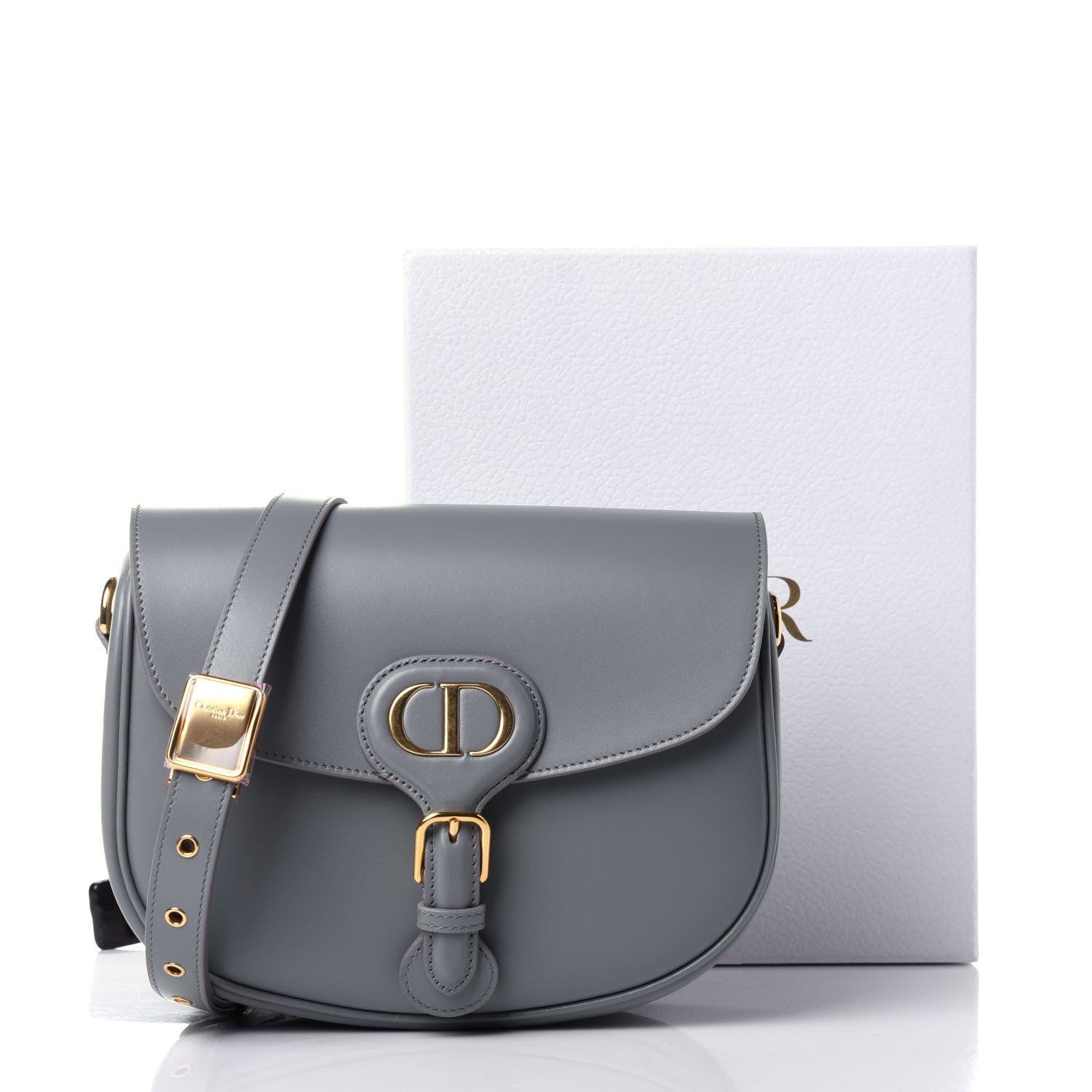 Christian Dior Box Calfskin Medium Bobby Flap Gray 10 of 10