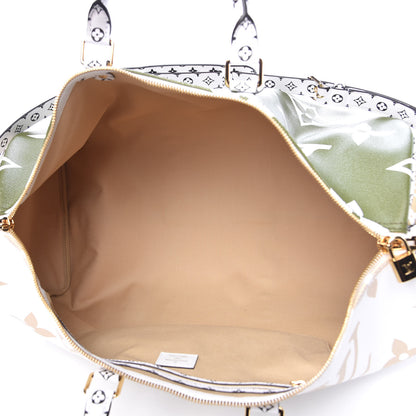 Louis Vuitton Monogram Giant Keepall Bandouliere 50 Kaki Beige 5 of 12