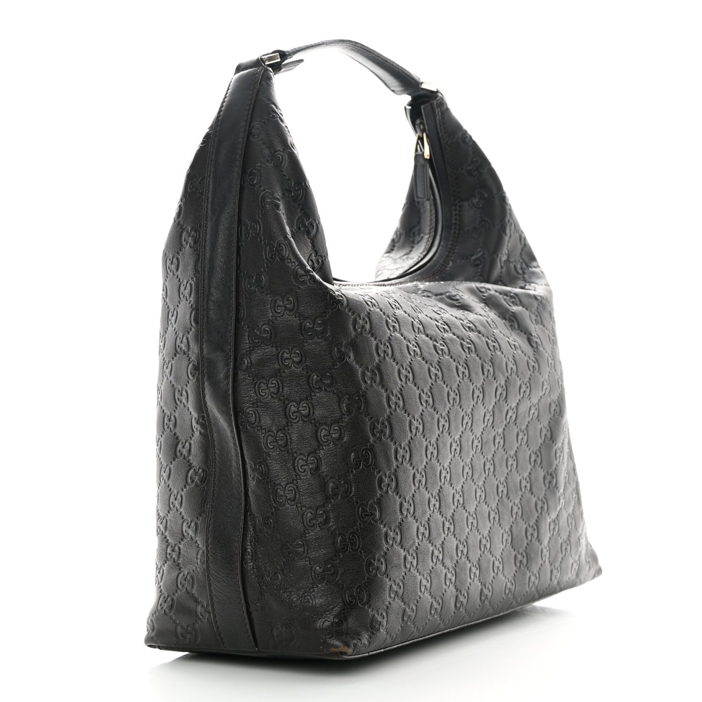Guccissima Large Hobo Dark Brown