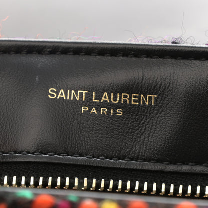 Saint Laurent Tweed Toy Loulou Shoulder Bag Black 6 of 8