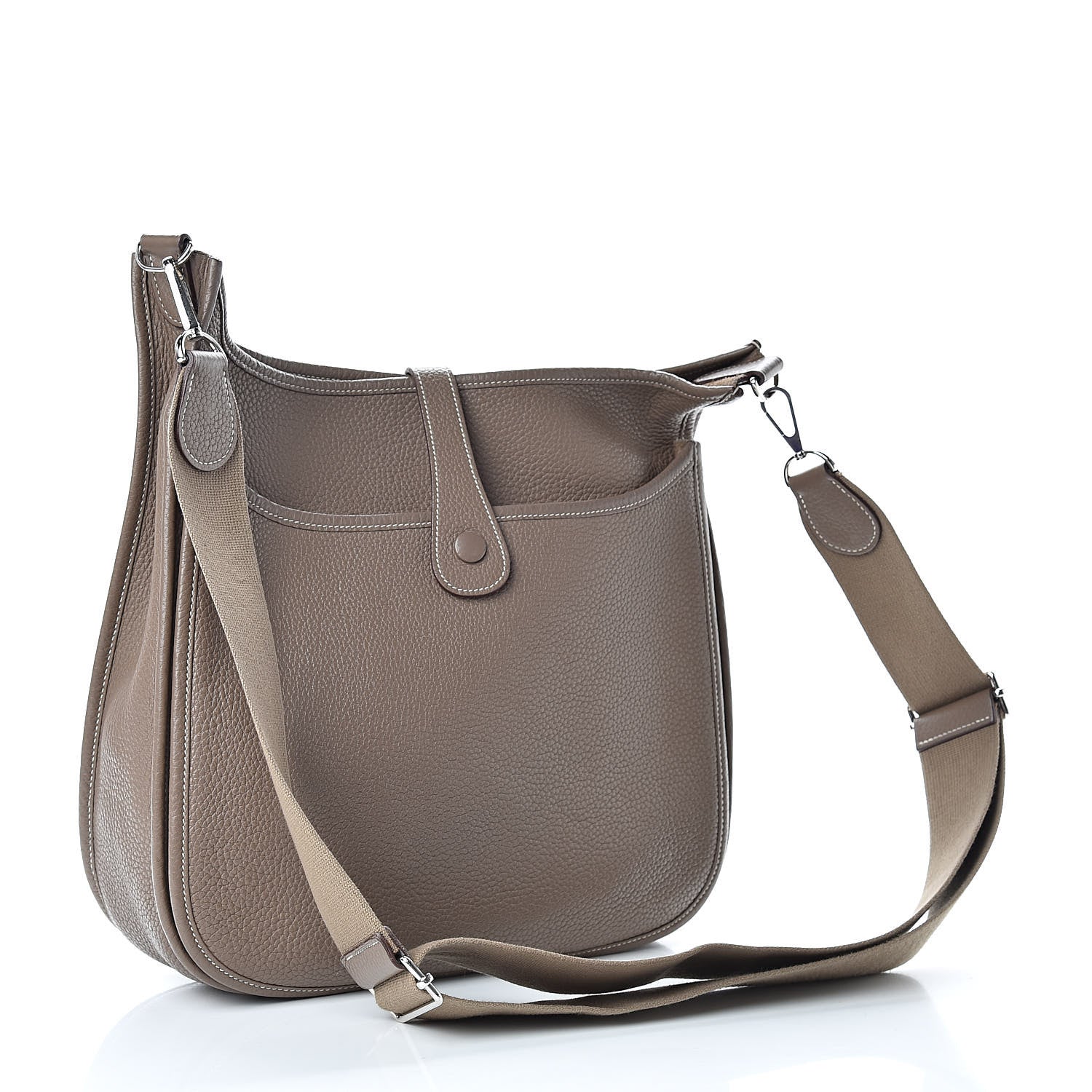 Hermes Taurillon Clemence Evelyne III GM Etoupe 3 of 10