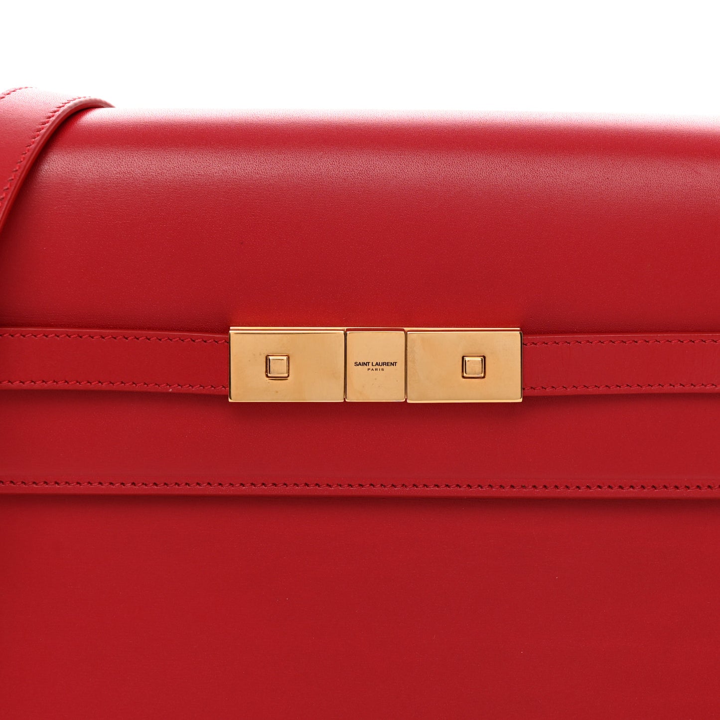 Smooth Calfskin Manhattan Shoulder Bag Rouge Eros