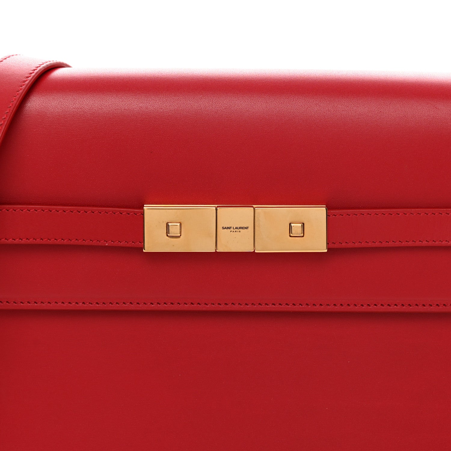 Saint Laurent Smooth Calfskin Manhattan Shoulder Bag Rouge Eros 8 of 10