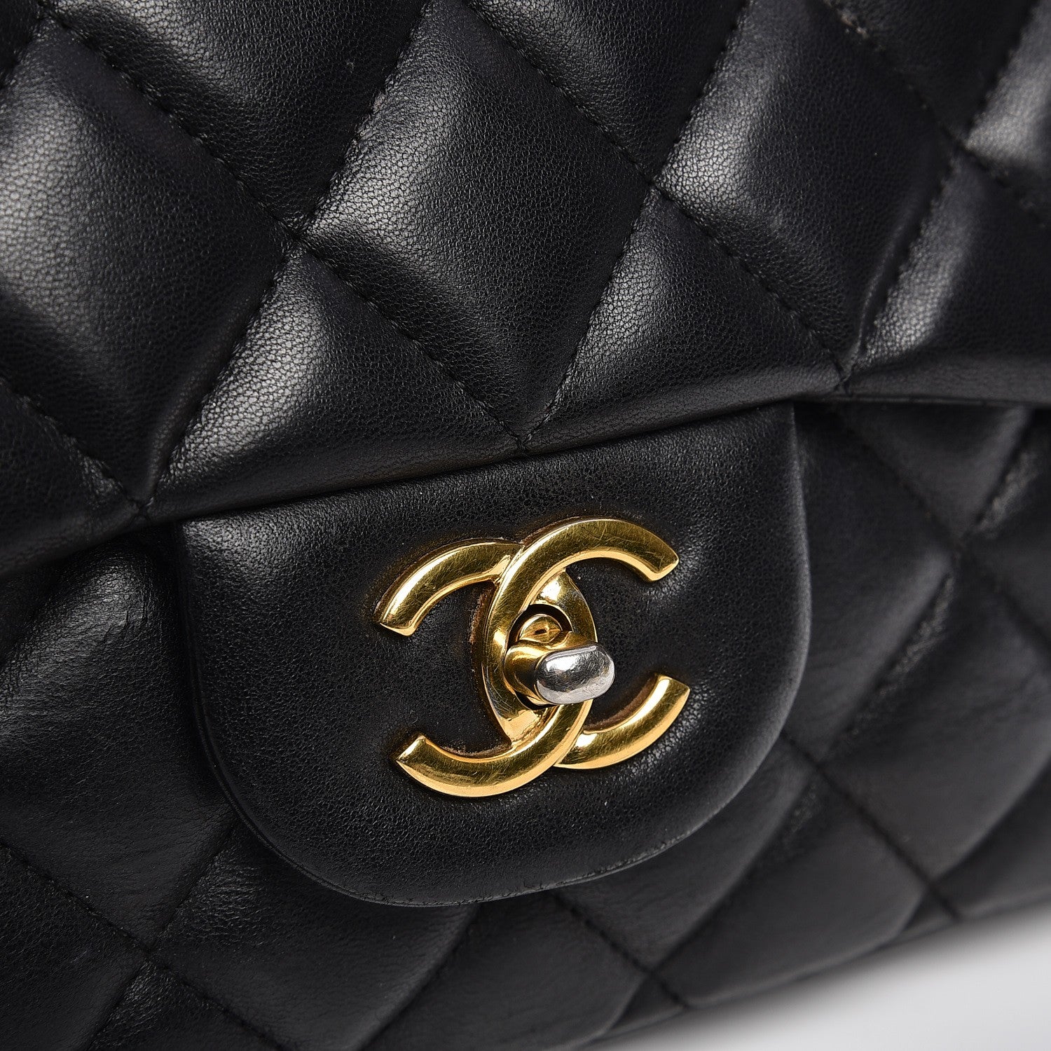 Chanel Lambskin Quilted Jumbo Single Flap Black 15 of 15