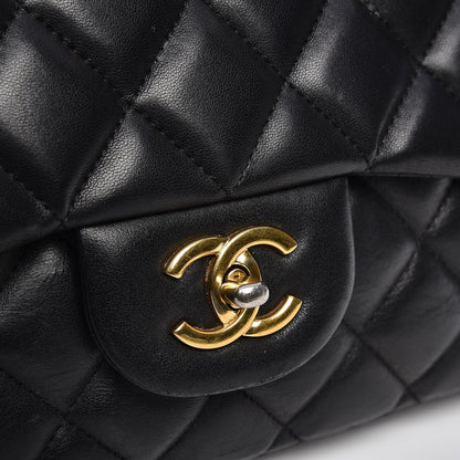 Chanel Lambskin Quilted Jumbo Single Flap Black 15 of 15