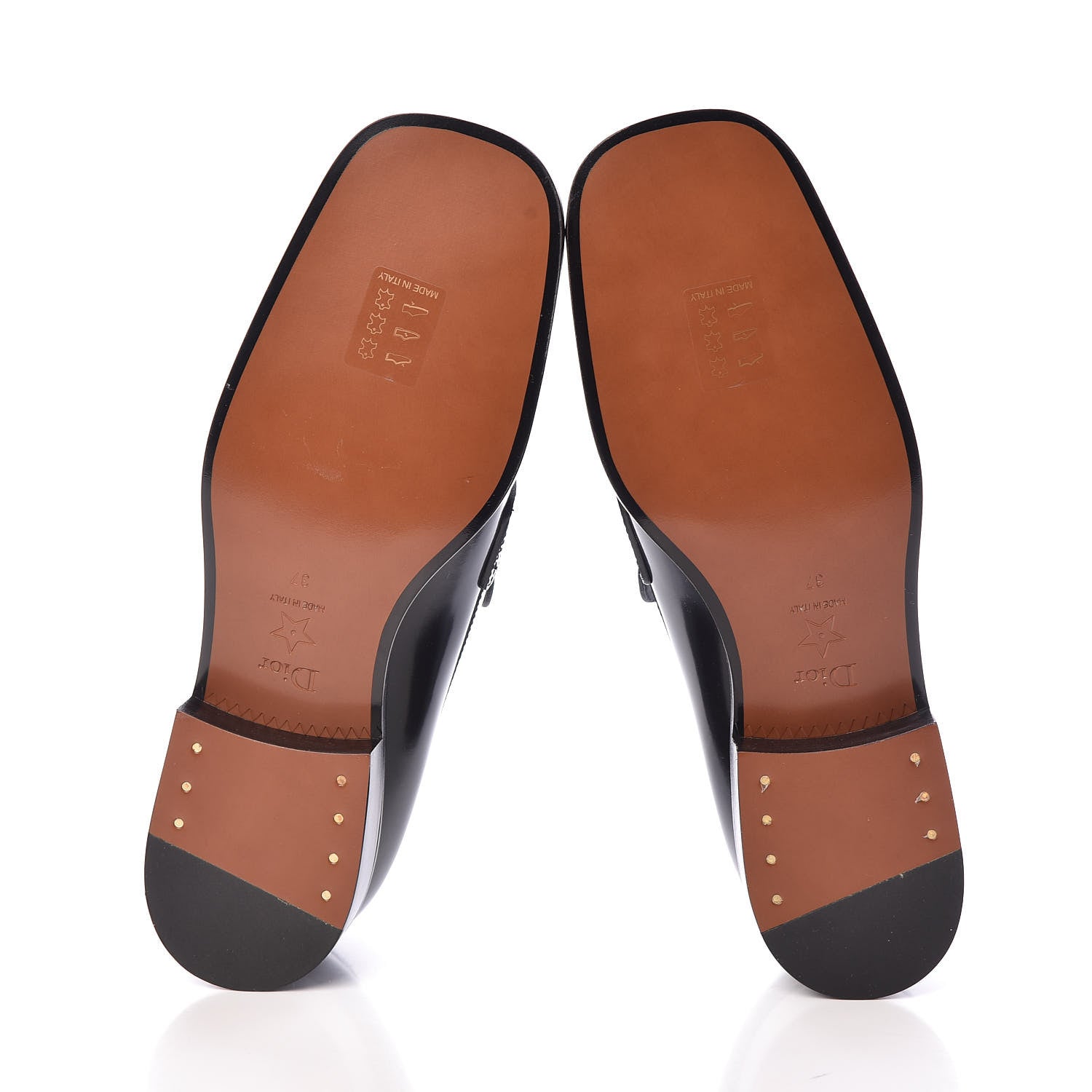 Christian Dior Shiny Calfskin Diordirection Loafers 37 Black 7 of 8