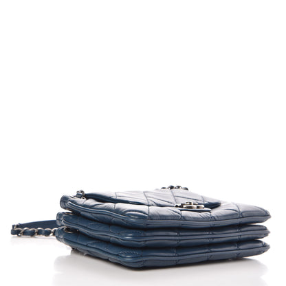 Chanel Lambskin Quilted Accordion Flap Dark Blue 4 of 8