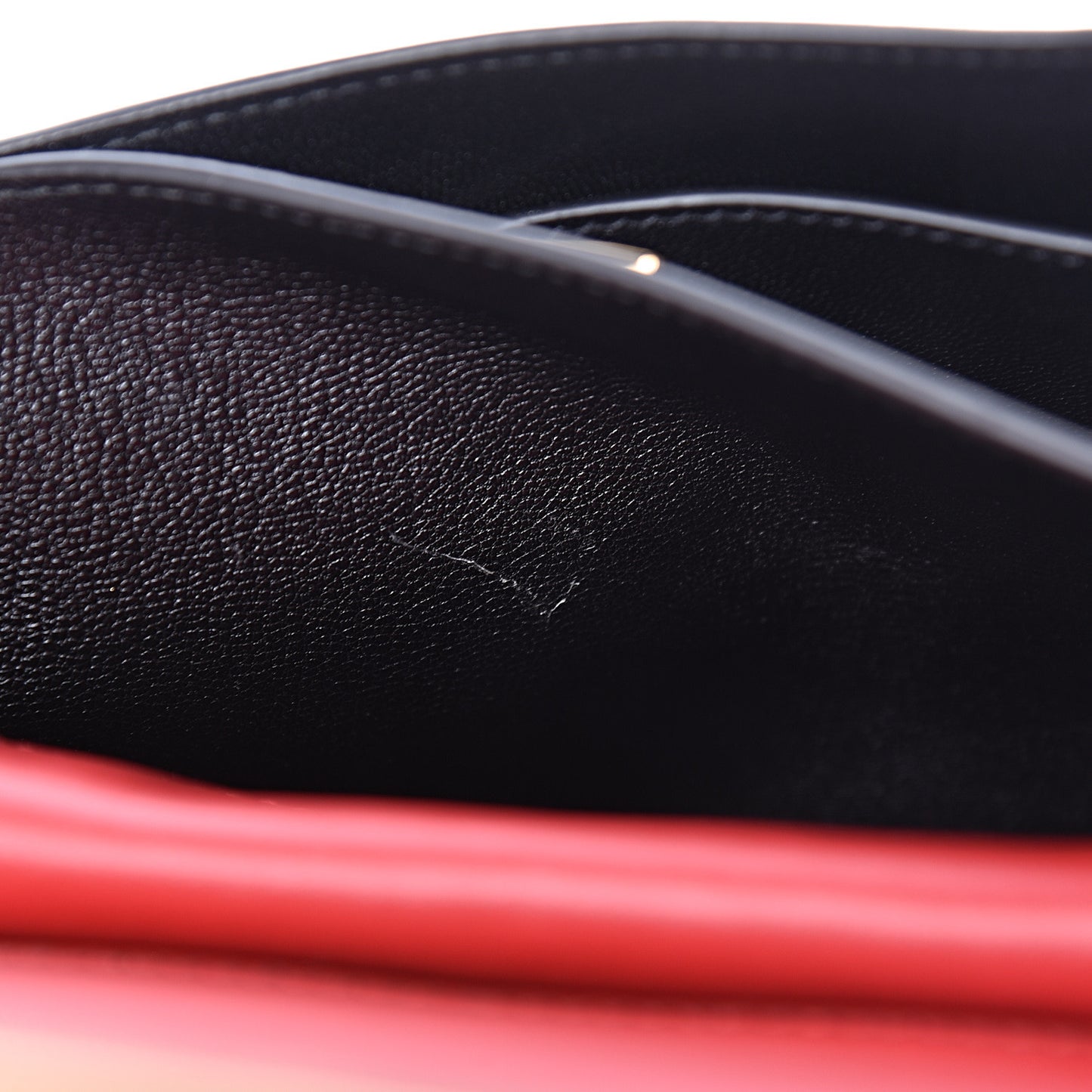 City Calfskin Saffiano Cahier Bag Fuoco Black